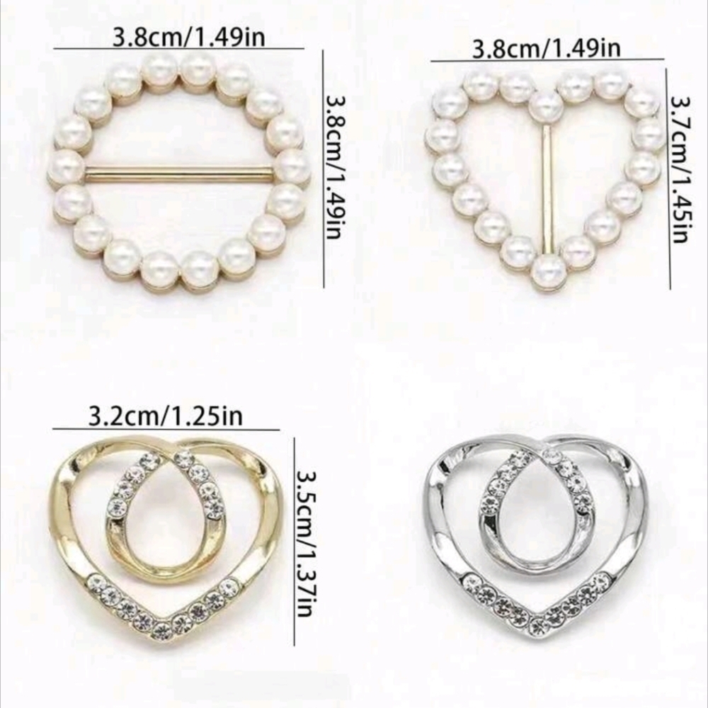 8pcs Shirt Clips Knot Clip Ring Shirt Buckles - Scarf Clip Buckle - Picture 2 of 7